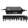 Convertitore universale per auto DC/DC per laptop 90W 11-28V a 12-24V con porta USB e set di connettori VOLT DCDC-11-28/12-24