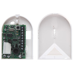 Microprocessor acoustic glass break detector 9m range BUS alarm wired white PARADOX DG457-P2C
