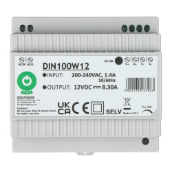DIN rail switching power supply 12V 8.3A 100W voltage regulation TS-35 mounting stabilized POS DIN100W12