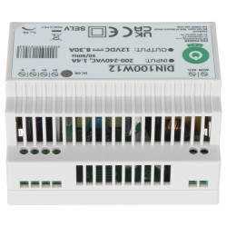 12V 8.3A 100W DIN Rail Switching Power Supply with Voltage Adjustment TS-35 Mount Stabilized POS DIN100W12