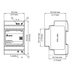 Alimentation à découpage sur rail DIN 12V 4.5A 54W pour armoires de commande automatisation industrielle Delta Electronics DRC-1