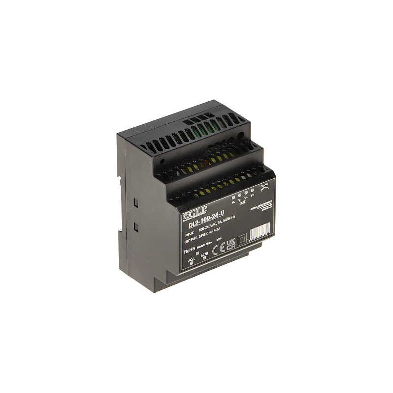 Alimentation à découpage sur rail DIN 24V DC 4.2A 100W régulation de tension haute efficacité 90% industrielle Delta DL2-100-24-