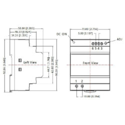 Industrial DIN rail switching power supply 24V DC 4.2A 100W voltage regulation high efficiency 90% Delta DL2-100-24-U