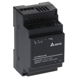Fonte de alimentação chaveada para trilho DIN 24V DC 1.25A 30W eficiente estabilizada para quadros de comando Delta Electronics 