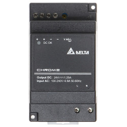 Switching power supply for DIN rail 24V DC 1.25A 30W efficient stabilized mounting for control cabinets Delta Electronics DRC-24
