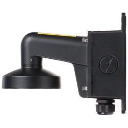 Wall mount for dome cameras black aluminium outdoor cable gland robust CCTV installation Hikvision DS-1272ZJ-110B(BLACK)