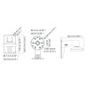 Soporte de pared para cámaras domo y esféricas blanco aluminio pasacables Hikvision DS-1473ZJ-135