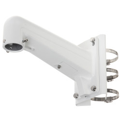 Pole mount for PTZ cameras white aluminum steel outdoor installation sturdy mounting bracket Hikvision DS-1602ZJ-POLE