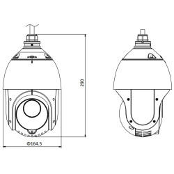 AcuSense 4Mpx Outdoor PTZ IP Camera 25x Zoom IR 100m PoE DarkFighter WDR Hikvision DS-2DE4425IW-DE(T5)/PL
