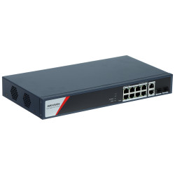8-portový Gigabit SFP Smart Managed PoE switch 130W 90W BT Watchdog VLAN QoS spravovateľný CCTV LAN RJ45 Hikvision DS-3E1512HP-S
