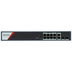 Switch PoE 8 portas Gigabit SFP Smart Managed 130W 90W BT Watchdog VLAN QoS Gerenciável CCTV LAN RJ45 Hikvision DS-3E1512HP-SI-8