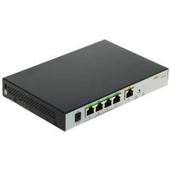 Gigabit VPN Router 5 portos RJ45 10/100/1000Mbps menedzselhető felhő Dual-WAN tűzfal DoS PoE 60W Hikvision DS-3WG105GP-SI
