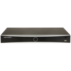 Grabador IP 8 canales AcuSense 4K H.265+ 2x SATA AI Protección Perimetral Reconocimiento Facial NVR Vigilancia Hikvision DS-7608