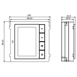 3.5 инчов LCD дисплей модул за модулен IP видеодомофон списък с контакти RS-485 IP65 Hikvision DS-KD-DIS