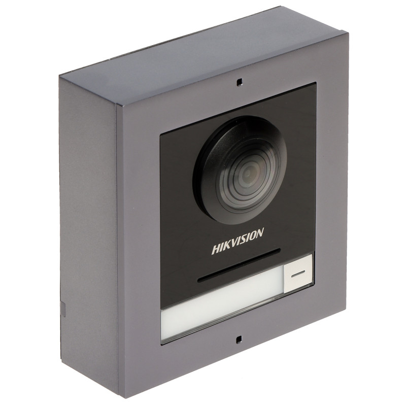 Modul principal videointerfon IP 2Mpx Full HD IR IP65 PoE montaj aplicat sistem modular stație de poartă Hikvision DS-KD8003-IME