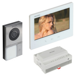 HD 2線式ビデオドアホンキット 7インチタッチモニター WiFi RFIDリーダー IP65 IK08 Hik-Connectシステム Hikvision DS-KIS705EY