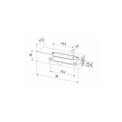 Reinforced Asymmetric Electric Strike NC 8-14V AC for Doors Gates and Cabinets BIRA EL1-001