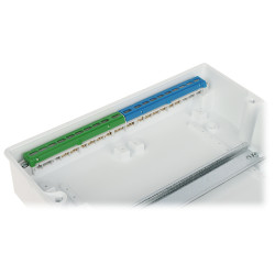 Surface mounted electrical distribution board 24 modules 2 rows IP40 white transparent door fuse box Elektro-Plast Nasielsk ELEG