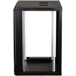 19 colių pakabinama „Rack“ spinta 18U 600mm juoda stiklinė CCTV LAN stebėjimo sistemoms ir serveriams EPRADO EPRADO-R19-18U/600-