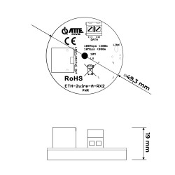 UTP / 2-vezetékes konverterkészlet LAN + PoE átvitelhez, hatótávolság 800m-ig, 2 darabos készlet, hálózati extender ATTE ETH-2WI