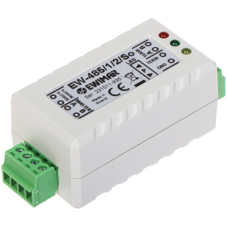Dubbelriktad optisk RS-485 bussseparator galvanisk isolator 1kV överspänningsskydd EWIMAR EW-485/1/2/SO