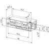 Narrow fail-safe electric strike with slide for left and right doors 24V DC radial BIRA F24R-C