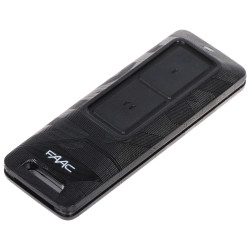 Tweekanaals afstandsbediening voor poortautomatisering Tweerichtingssysteem SLH AES-128 codering Bereik 50m Zwart FAAC FAAC-XT2-