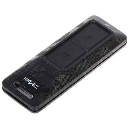 To-kanals fjernbetjening til automatisk port tovejs SLH-system AES-128 kryptering rækkevidde 50m sort FAAC FAAC-XT2-FDS-BD