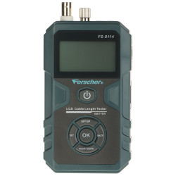 Profesjonell tester for strukturkabling RJ45 RJ11 koaksial kabeldetektor PoE VFL LCD lengdemåler FORSCHER FS-8114