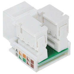 Conector Keystone RJ45 UTP cat. 5e sem ferramentas branco conjunto 100 unidades conexão rápida Krone PET Delta FX-RJ45-53*P100