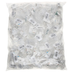 Conector Keystone RJ45 UTP cat. 5e sem ferramentas branco conjunto 100 unidades conexão rápida Krone PET Delta FX-RJ45-53*P100