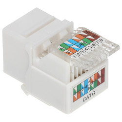Keystone RJ45 UTP kat. 6 Modul rouedadenn LAN Patch Panel 100 pezh Delta FX-RJ45-61*P100