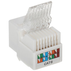RJ45 UTP Cat. 6 키스톤 잭 툴리스 화이트 LAN 네트워크 모듈 패치 패널 100개 세트 Delta FX-RJ45-61*P100