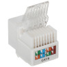 Conector Keystone RJ45 UTP cat. 6 Sem ferramentas Branco Módulo de Rede LAN Patch Panel Conjunto de 100 peças Delta FX-RJ45-61*P