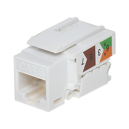Connettore Keystone RJ45 UTP Cat.6 senza attrezzi Bianco Set 100 pezzi Modulo LAN per Patch Panel Presa di rete Delta FX-RJ45-62
