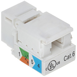 Conector Keystone RJ45 UTP Cat.6 Fără unelte Alb Set 100 bucăți Modul LAN pentru Patch Panel Priză de rețea Delta FX-RJ45-62*P10