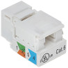Keystone RJ45 UTP Cat.6 конектор без инструменти бял комплект 100 броя LAN модул за пач панел мрежово гнездо Delta FX-RJ45-62*P1