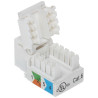 Keystone RJ45 UTP Cat.6 конектор без инструменти бял комплект 100 броя LAN модул за пач панел мрежово гнездо Delta FX-RJ45-62*P1