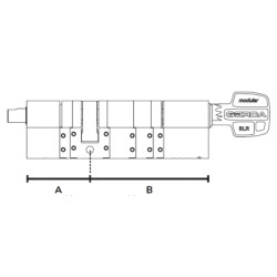 Cilindro modular para fechadura inteligente tipo europeu ajustável certificado classe 6 GERDA GERDA-SLR/30613768/C