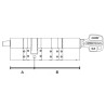 Cilindro modular para fechadura inteligente tipo europeu ajustável certificado classe 6 GERDA GERDA-SLR/30613768/C