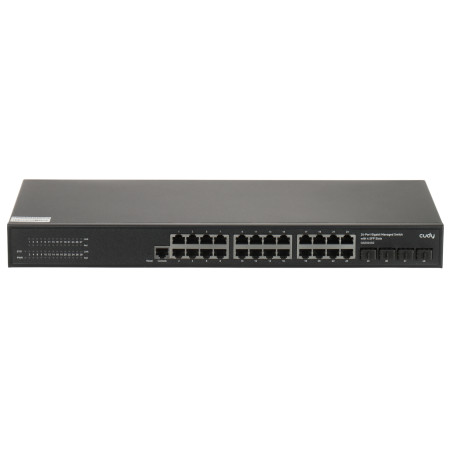Menedzselhető 24 portos Gigabit Ethernet switch 4 SFP L3 VLAN QoS 19 hüvelykes rack hálózati hub CUDY GS2024S2