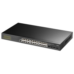 Menedzselhető 24 portos Gigabit Ethernet switch 4 SFP L3 VLAN QoS 19 hüvelykes rack hálózati hub CUDY GS2024S2