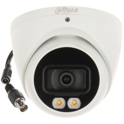 Câmera 4K UHD Full-Color 8Mpx 2.8mm IP67 WDR 120dB Starlight LED 40m Áudio Microfone Dome Externa DAHUA HAC-HDW1809T-A-LED-0