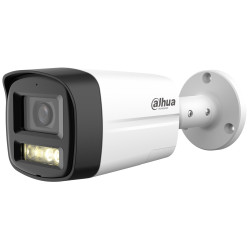 กล้องไฮบริด 4in1 Smart Dual Light พร้อมไมโครโฟนและลำโพง 1080p 2.8 มม. IP67 DAHUA HAC-HFW1200TLM-IL-T-0280B-DIP