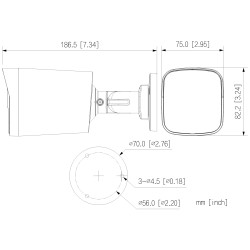 4-in-1 5Mpx WizColor Full-Color 2.8mm WDR 130dB IP67 Audio mikrofons LED 50m AI-ISP DIP slēdzis DAHUA HAC-HFW1549X-A-PRO-0280B-D