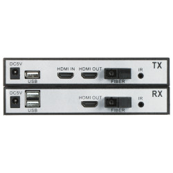 HDMI USB IR dönüştürücü tek modlu fiber optik SC 20km KVM Full HD 1080p Extender Aktif Set Delta Multimedia HDMI-OFT-20KM