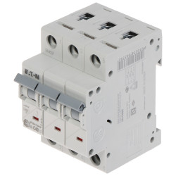 Трохфазны аўтаматычны выключальнік 40A Тып C 6kA засцерагальнік на DIN-рэйку EATON HN-C40/3