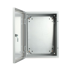 IP66 IK10 スチール製密閉型筐体 屋外用取り付けボックス 205x300x400mm グレー 露出型キャビネット Delta HOC-403020