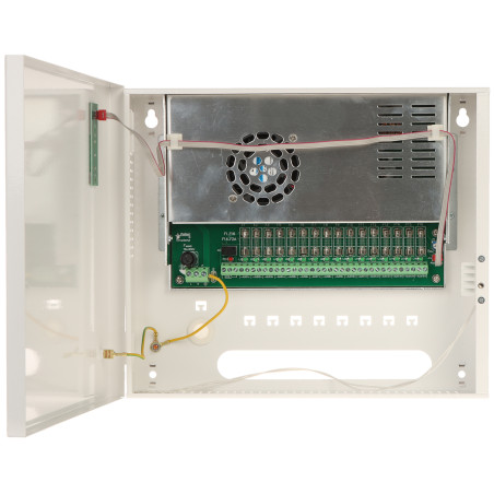 Font d'alimentació commutada 12V DC 15A 16 sortides 1A carcassa metàl·lica FPS sabotatge vigilància CCTV PULSAR HPSDC-12V16X1A