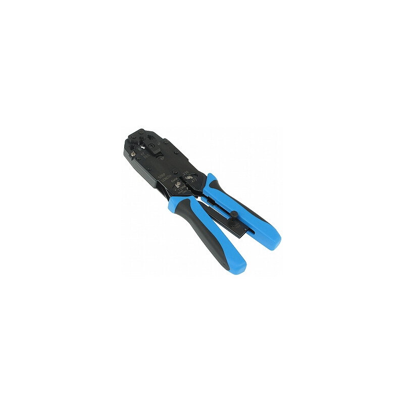 Професионални клещи за модулни конектори RJ45 RJ12 RJ11 RJ9 метални със зачистване на изолация и заключване за LAN CCTV Delta HT